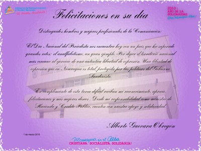 Saludo a los Periodistas en su Día Saludo a los Periodistas en su Día