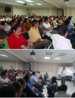 Servidores Públicos de Hacienda reciben información sobre el tema del Gran Canal